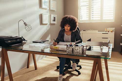 Woman at desk